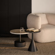 Melano Side Table Low - Grey + Terrazzo