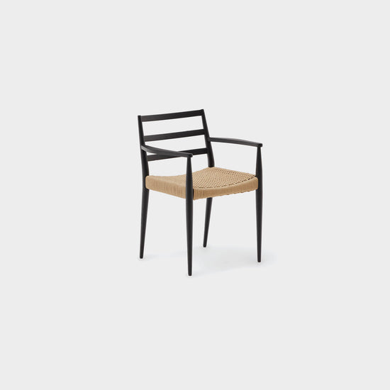 Analy Dining Chair - With Arms / Black + Cord