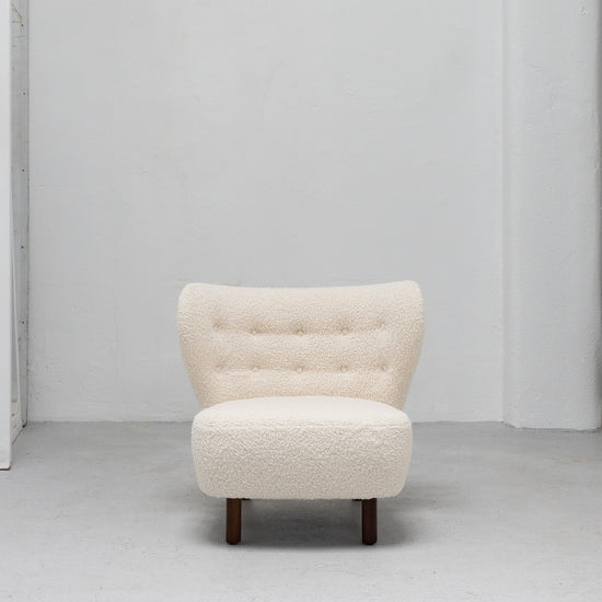 Hana Armchair - Ivory + Walnut