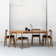 K5 Dining Chair - Oak / Fabric + Black