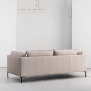 Sabine 3 Seater Sofa - Beige + Leather