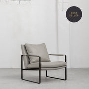 Leman Armchair - Stone + Leather