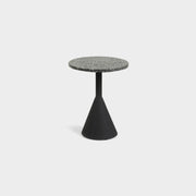 Melano Side Table High - Black + Terrazzo