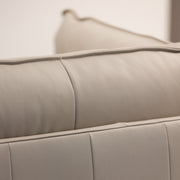 Sabine 3 Seater Sofa - Beige + Leather