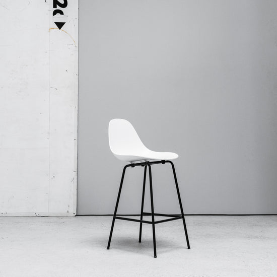 TOOU TA Barstool white with black metal legs at EDITO Furniture